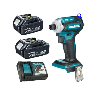 מברגת אימפקט ללא פחמים DTD172RTE 18V מתוצרת Makita עם 2 סוללות 5AH ומטען