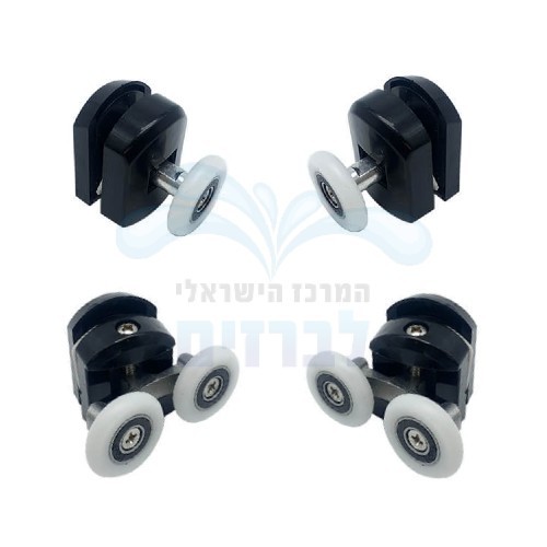 990095 | סט גלגלי אוקולון למקלחון | שחור
