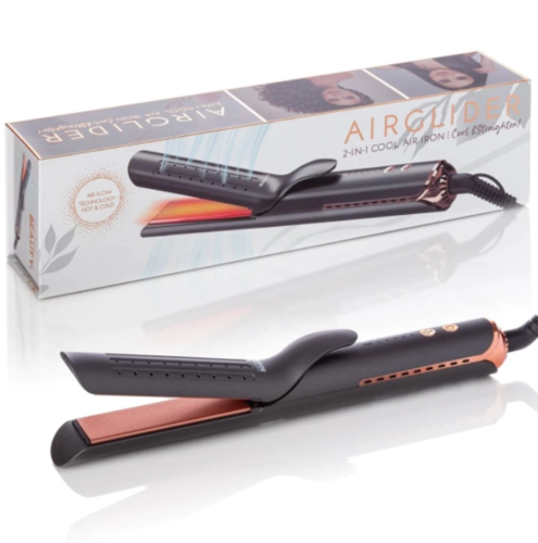 מחליק מסלסל איירגליידר | AirGlider- 2-in-1 Cool Air Flat Iron/curler