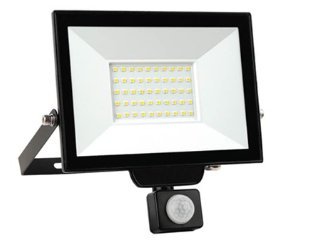 תאורה הצפה COSTA שחור + חיישן 50W לומן 4500