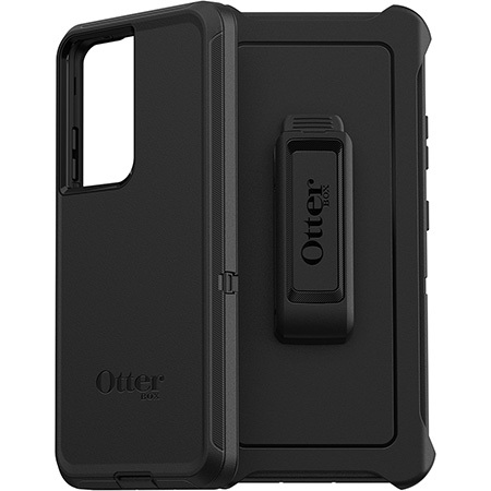 מגן כיסוי ספר OtterBox Defender שחור Galaxy S21 plus הכיסוי החזק בעולם