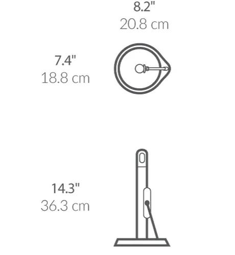 מעמד שולחני לנייר סופג לבן סימפליומן | Simplehuman
