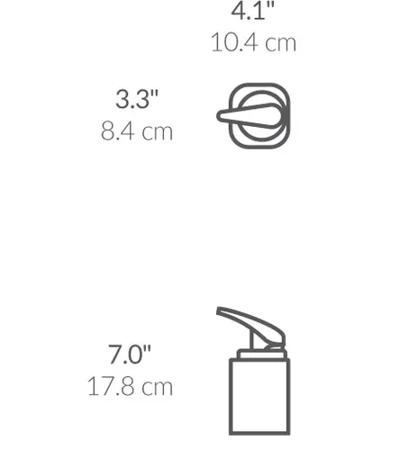 דיספנסר לסבון ידני מרובע 444 מ