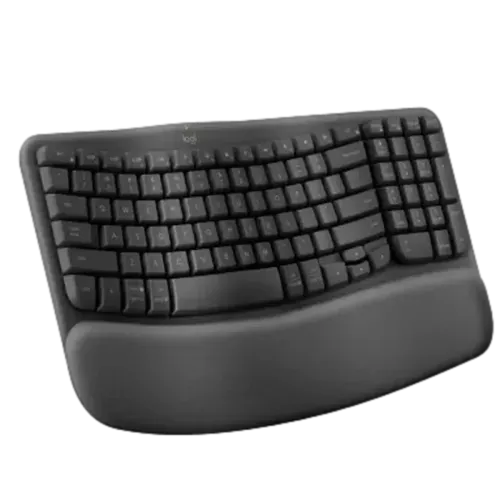 מקלדת ארגונומית אלחוטית Logitech WAVE KEYS-בצבע שחור