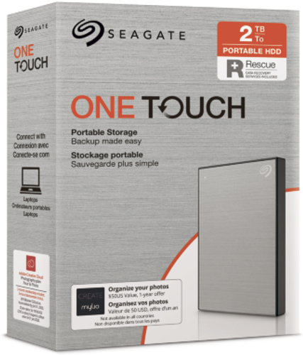 כונן SSD ‏ ‏חיצוני Seagate STKG2000401 One Touch Silver נפח 2TB