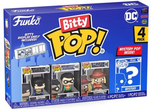 ביטי פופ! - מארז 3 דמויות + דמות בהפתעה Bitty POP! Bitty: DC - Batman - באטמן