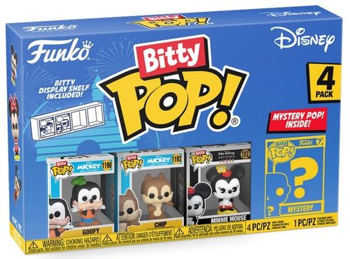 ביטי פופ! - מארז 3 דמויות + דמות בהפתעה Bitty POP! Disney Classics # 4 - דיסני קלאסיק 4