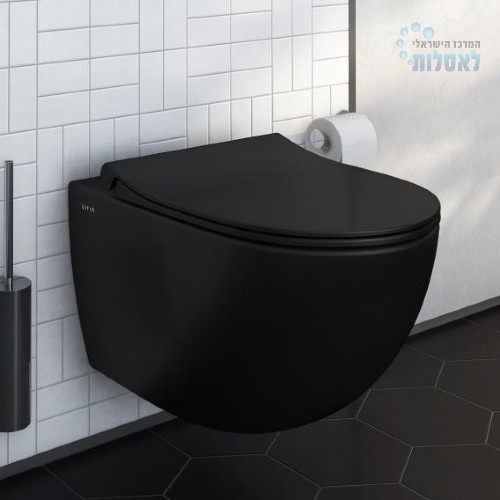 VitrA 120-083-009 | מושב אסלה דק VitrA Sento Slim | שחור מט | ויטרה