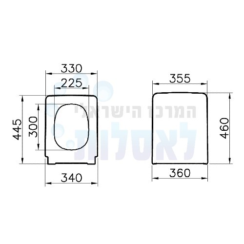 VitrA 96-003-009 | מושב אסלה VitrA Frame | לבן | ויטרה