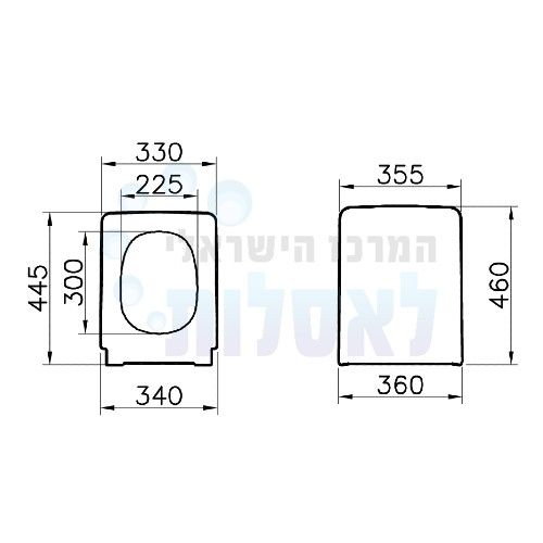 VitrA 96-003-009 | מושב אסלה VitrA Frame | לבן | ויטרה