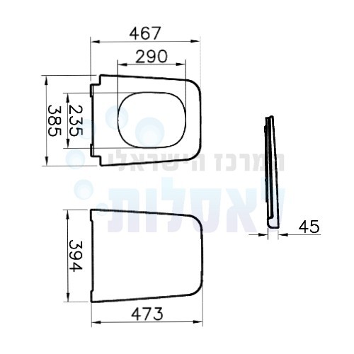 VitrA 119-003R009 | מושב אסלה VitrA Equal | לבן | ויטרה