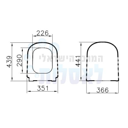 VitrA 104-003-009 | מושב אסלה VitrA D-Light | לבן | ויטרה