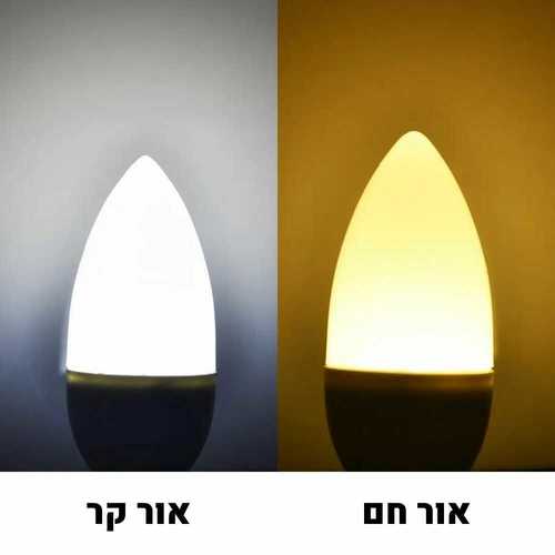 נר לד חלבי ניסקו 9W הברגה דקה E-14