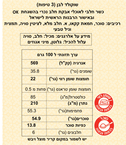 שוקולד לבן 28% 1 קג CALLEBAUT