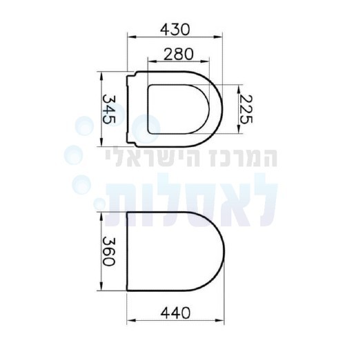 VitrA 94-003-009 | מושב אסלה VitrA Zentrum Round | לבן | ויטרה