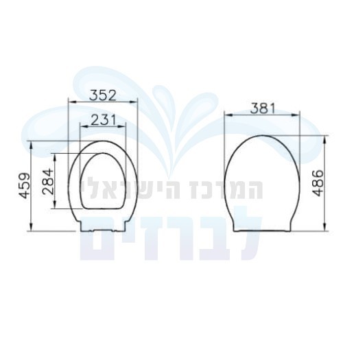 VitrA 75-003-001 | מושב אסלה VitrA Sunrise | לבן | ויטרה