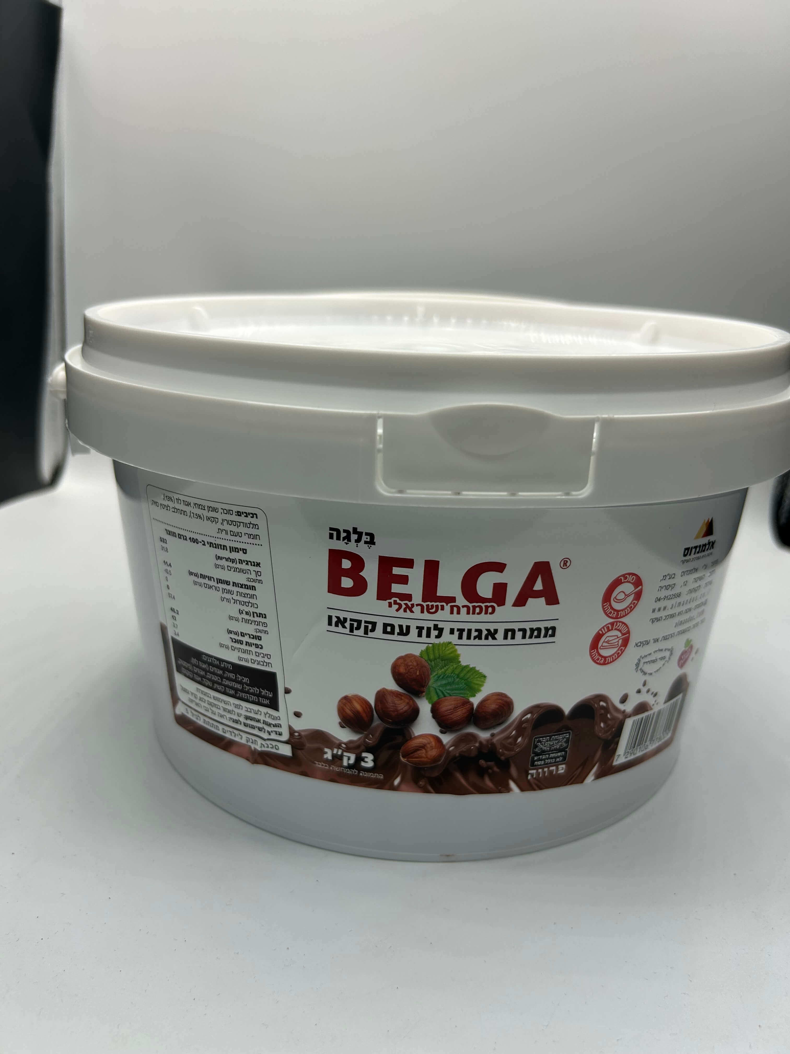 ממרח אגוזי לוז וקקאו פרווה בלגה BELGA  KG3