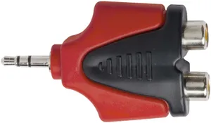 מתאם מקצועי (סטריאו) תקע 3.5″ PL – שקע RCA כפול Proel