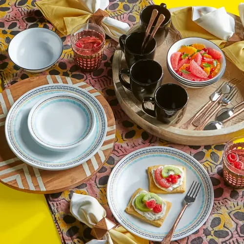 סט צלחות 18 חלקים, קורנינג פלומה | Corning Ware Paloma