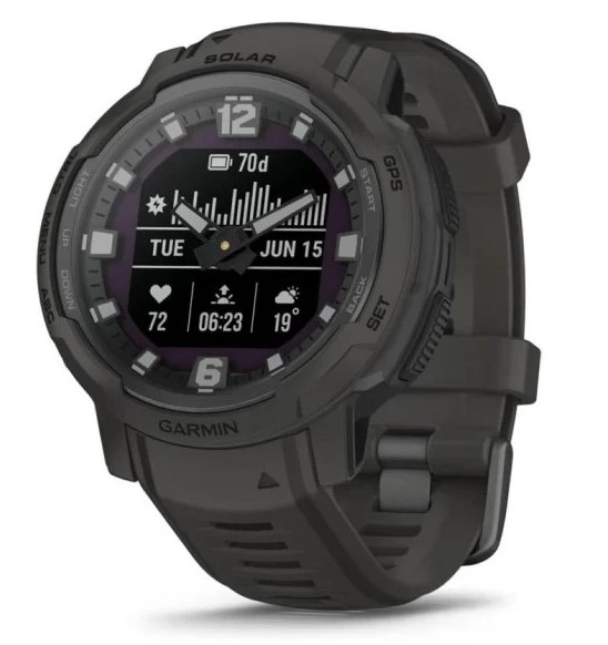 שעון ספורט חכם Garmin Instinct Crossover Solar Graphite