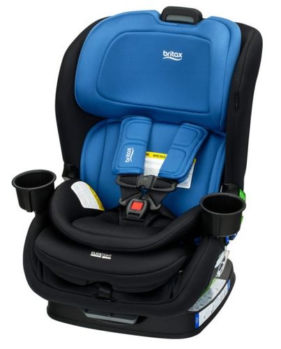 כיסא בטיחות צר פופלר קליק טייט Poplar ClickTight עם בד SafeWash ללא כימיכלים - שחור/כחול Cobalt Onyx