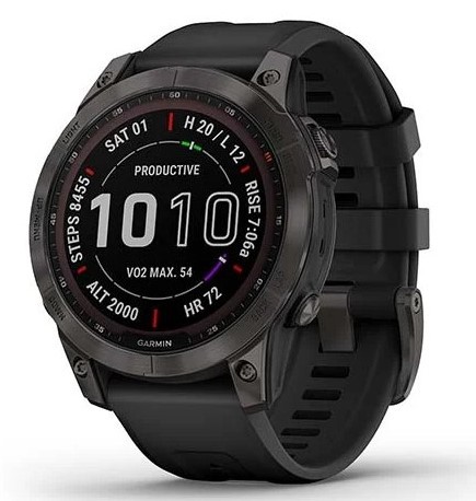 שעון ספורט חכם Garmin Fenix 7 Sapphire Solar Titanium