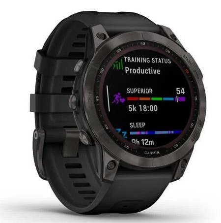 שעון ספורט חכם Garmin Fenix 7 Sapphire Solar Titanium