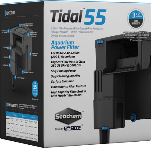 סיכם פילטר מפל Seachem Tidal 55 1000 L/H