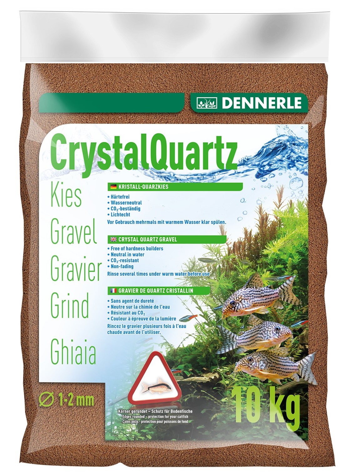 דנרלי חצץ קוורץ חום בהיר Dennerle Gravel Light Brown 10Kg