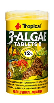 טרופיקל מזון טבליות שוקעות צמחי Tropical 3-Algae Tablets B 250ml