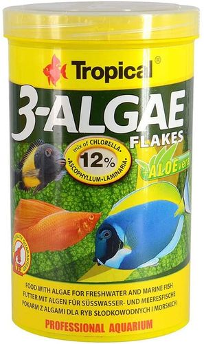טרופיקל מזון דפים צמחי Tropical 3-Algae Flakes 1000ml