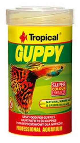 טרופיקל מזון דפים לגופי Tropical Guppy Flakes 100ml