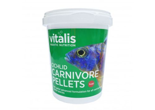 ויטליס ציקליד קרניבור פלטס Vitalis Cichlid Carnivore Pellets 260gr 1mm