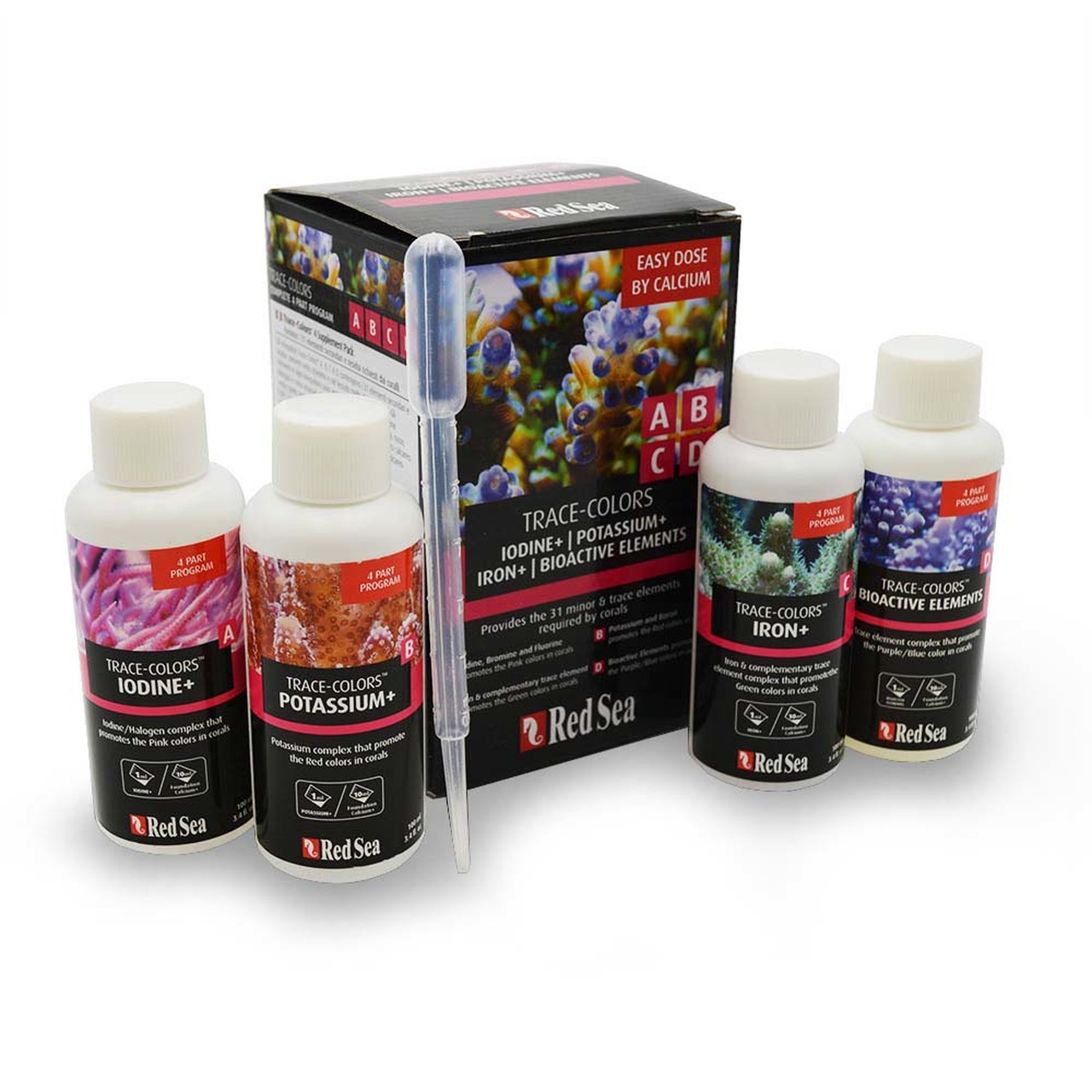 רד סי סט תוספי יסודות קורט Red Sea Trace Colors ABCD 4X100ml