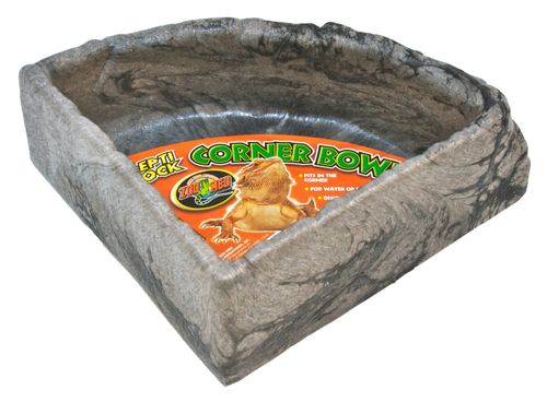 זו מד כלי מים פינתי גדול Zoo Med Corner Bowl