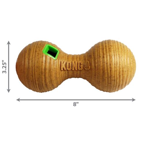 קונג משחק חטיפים במבוק משקולת Kong Bamboo Feeder Dumbbell M