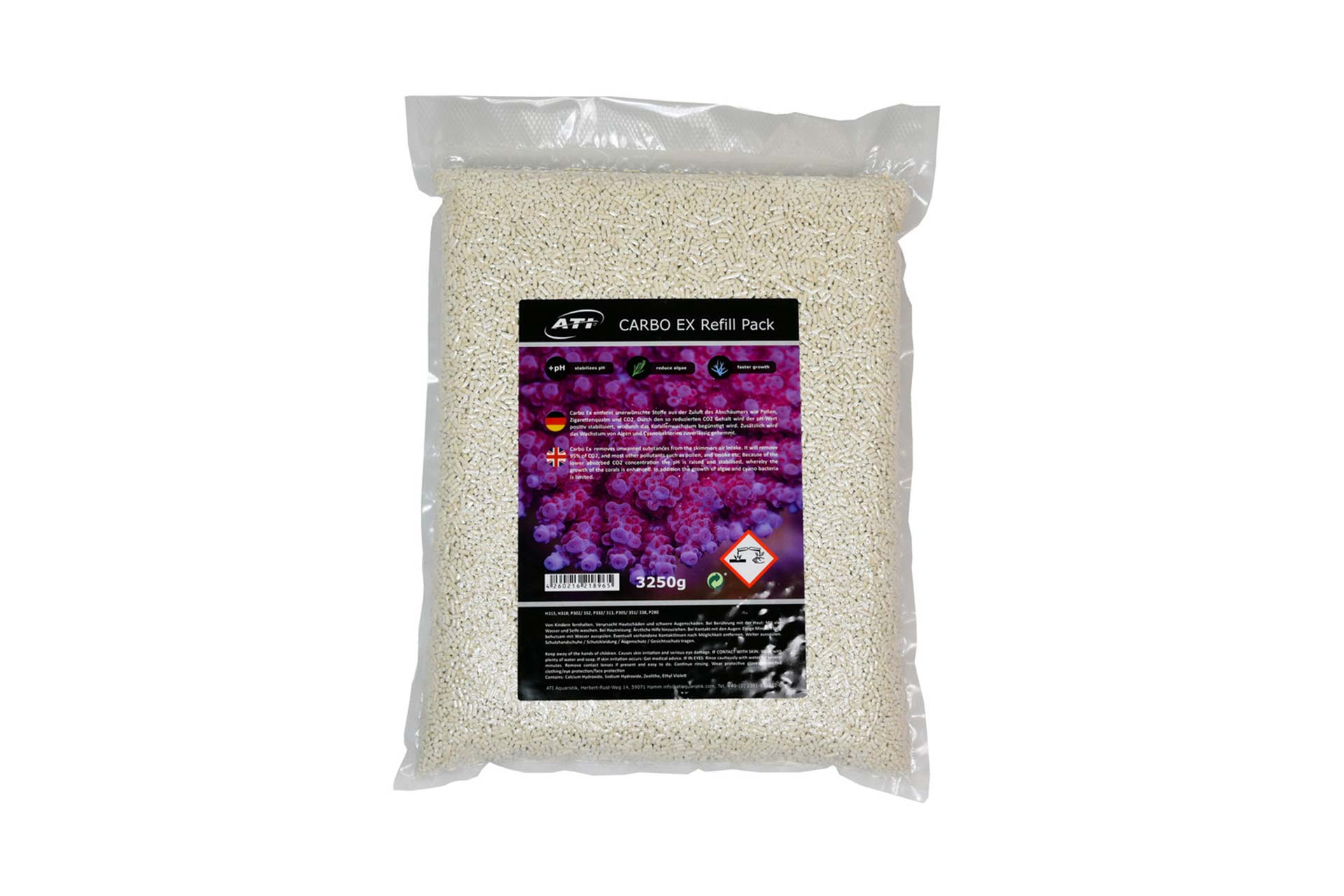 מילוי לקרבו אקס פילטר אוויר ATI Carbo Ex Co2 Remover Refill 3250gr
