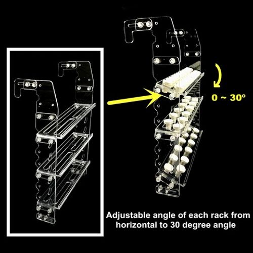מדף פראגים ורטיקלי נתלה 3 קומות Reefing Art Vertical Coral Frag Rack