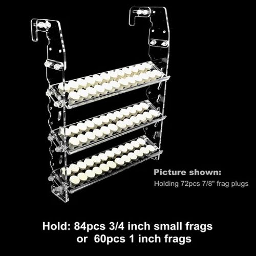 מדף פראגים ורטיקלי נתלה 3 קומות Reefing Art Vertical Coral Frag Rack