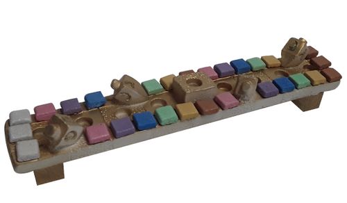 20 חנוכיה מקרמיקה דגם סביבונים