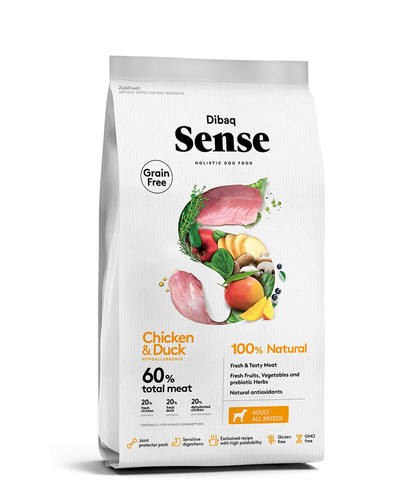 סנס נטול דגנים עוף וברווז 12 ק״ג Sense