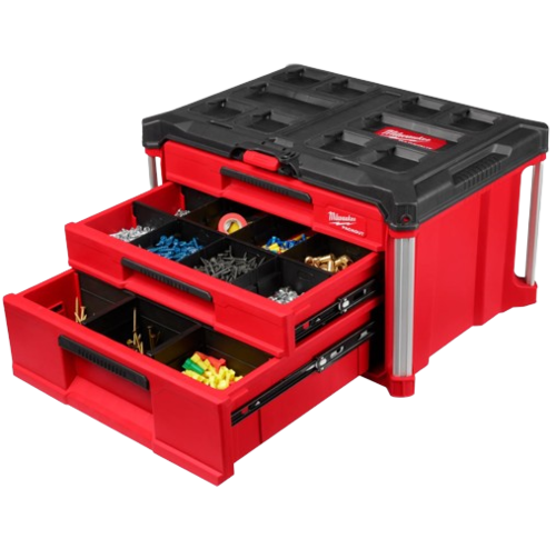 ארגז כלים מילווקי | Milwaukee | עם 3 מגירות Milwaukee PACKOUT 48-22-8447