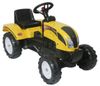 טרקטור פדלים לילדים עם שילדת ברזל וגלגלים מונעי החלקה - צהוב