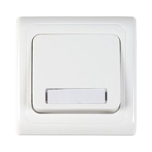 לחצן פעמון מואר 12V תחת הטיח ספיר לבן Nisko