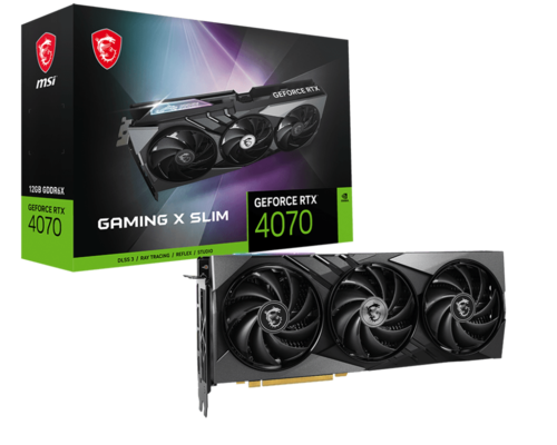 כרטיס מסך MSI GeForce RTX 4070 GAMING X SLIM 12G 