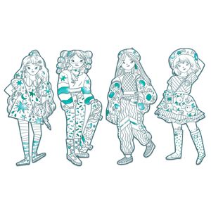 יצירה - דמויות צביעה אנג