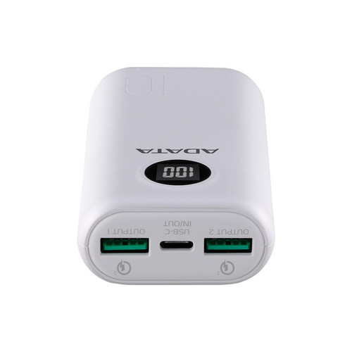 ADATA AP10000QCD 10,000mAh Power Bank USB White