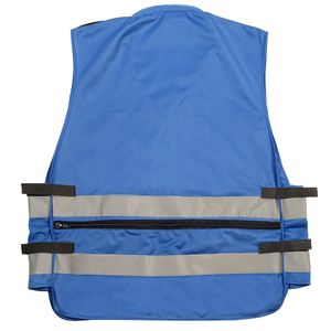 ווסט זוהר כחול עם כיסים