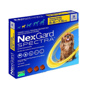 נקסגארד ספקטרה לכלבים במשקל 3.6-7.5 ק״ג NexGard Spectra