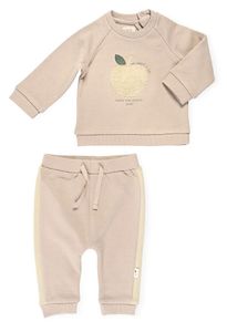 חליפת גן פוטר עם גומי בתחתית Happy Days במידה 6-9 חודשים - תפוח